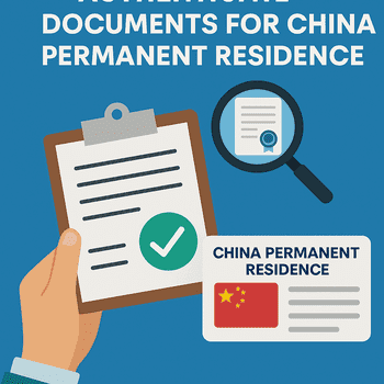 📑 Submitting & Authenticating Documents for China PR