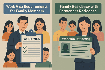 👨‍👩‍👧 Work‑Visa Families vs. Permanent Residence Families
