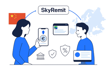 How to send Money from China to Europe Cheap Fast with SkyRemit